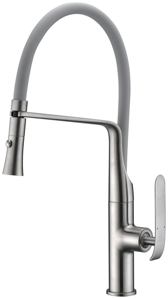 Accent Single Handle Pull Down Sprayer Kitchen Faucet Brushed Nickel