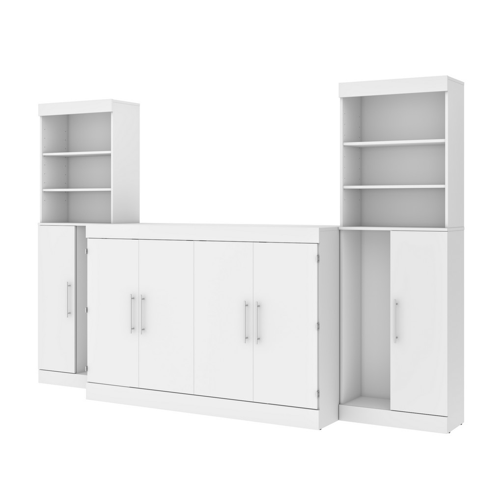 Bestar Furniture Queen Cabinet Bed Mattress Storage Hutches