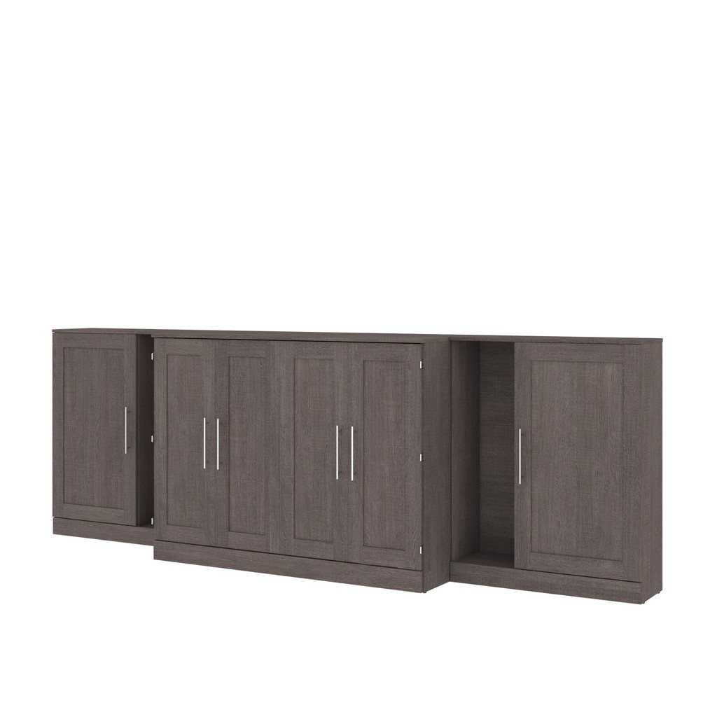 Bestar Furniture Cabinet Bed Mattress Storage Grey