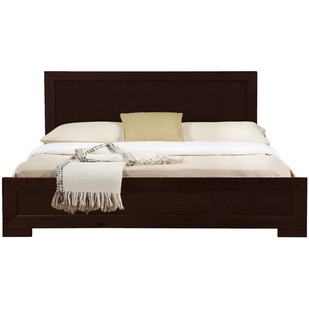 Trent Wooden Platform Bed In Espresso, Twin - Camden Isle Furniture 87007