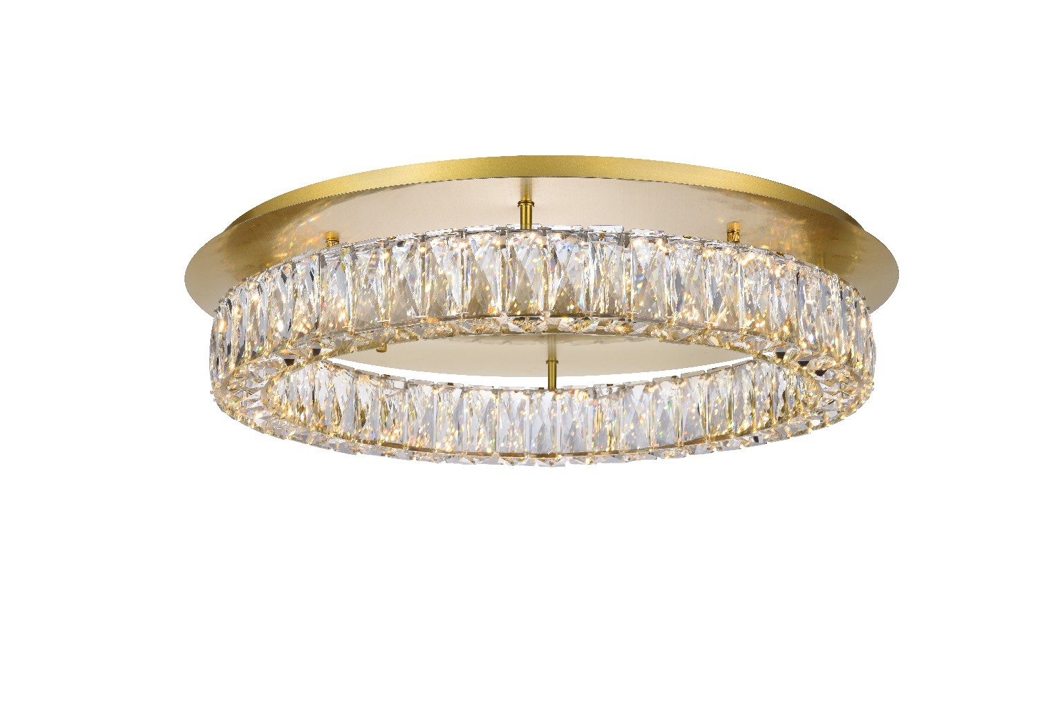Elegant | Crystal | Monroe | Flush | Clear | Mount | Royal | Light | Gold | Cut | LED