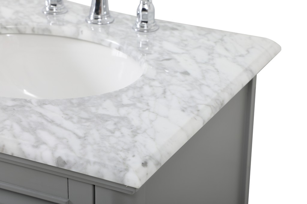 60 inch double bathroom vanity in grey - Elegant Lighting VF30560DGR