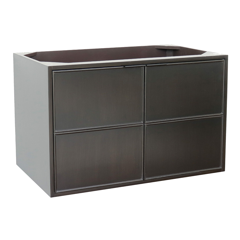 36" Single Wall Mount Vanity In Cappuccino Finish - Cabinet Only - Bellaterra 400503-cab-cp