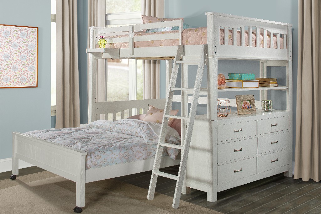 Loft Bed Lower Bed Hanging Nightstand Wood Hillsdale