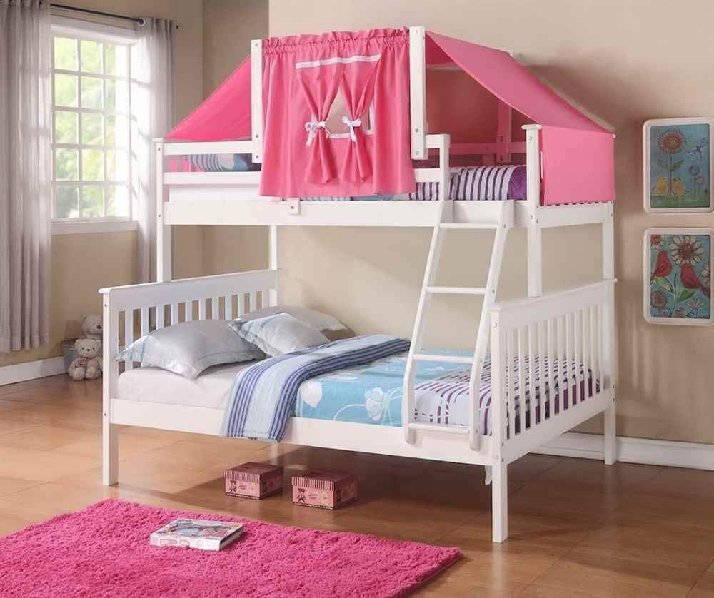Twin Bunk Bed Pink Tent Donco Kids