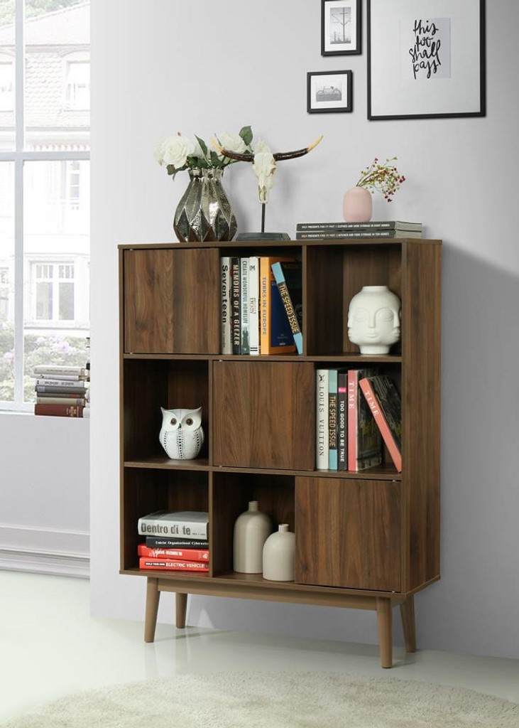 Montage Midcentury Room Bookcase In Walnut - 4d Concepts 151386
