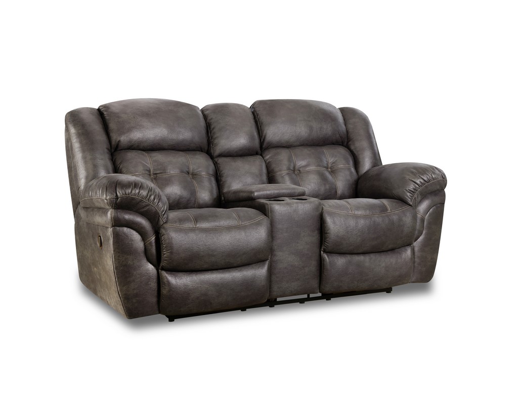 Booker Console Loveseat Recliner In Charcoal - Chelsea Home Furniture 961292214-l