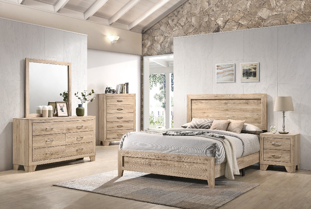 Miquell Queen Bed in Natural - Acme Furniture 28040Q