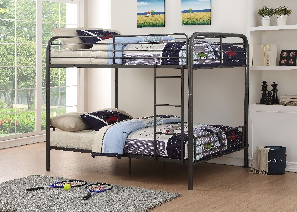 Bristol Bunk Bed (full/full) In Gunmetal - Acme Furniture 37435
