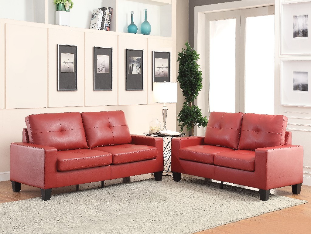 Sofa Loveseat Red