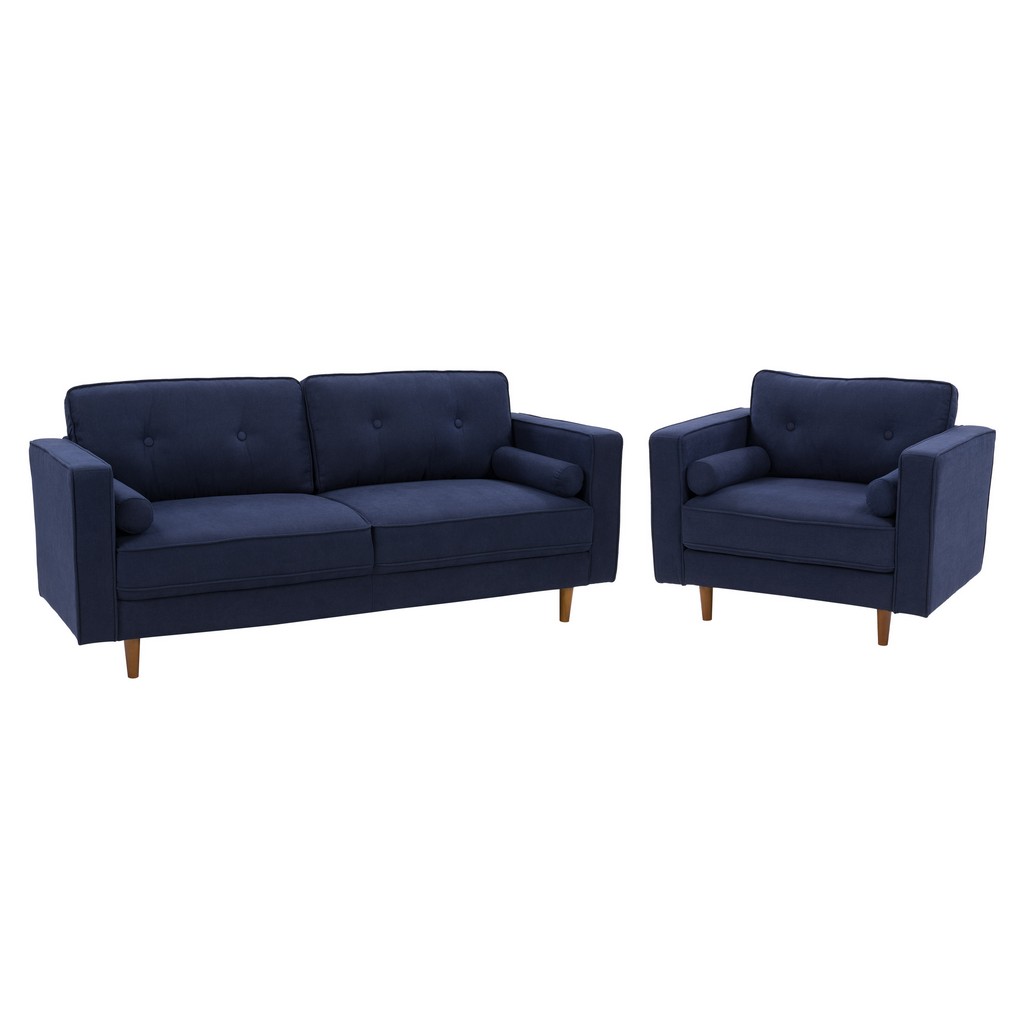 Chair Sofa Set Blue Corliving
