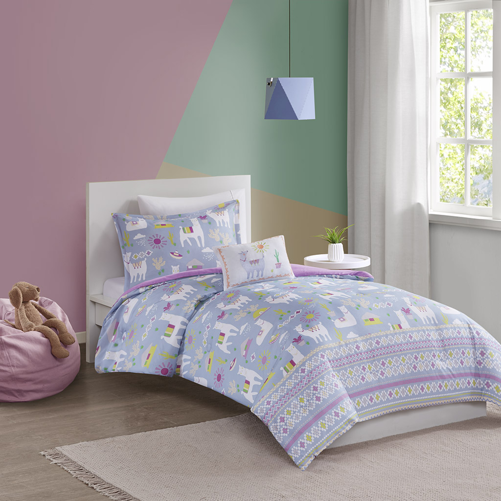 Andes Full/queen Printed Llama Comforter Set - Mi Zone Kids Mzk10-161
