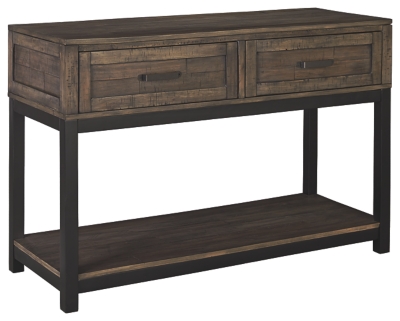 Signature Design Johurst Sofa Table in Grayish Brown - Ashley Furniture T444-4