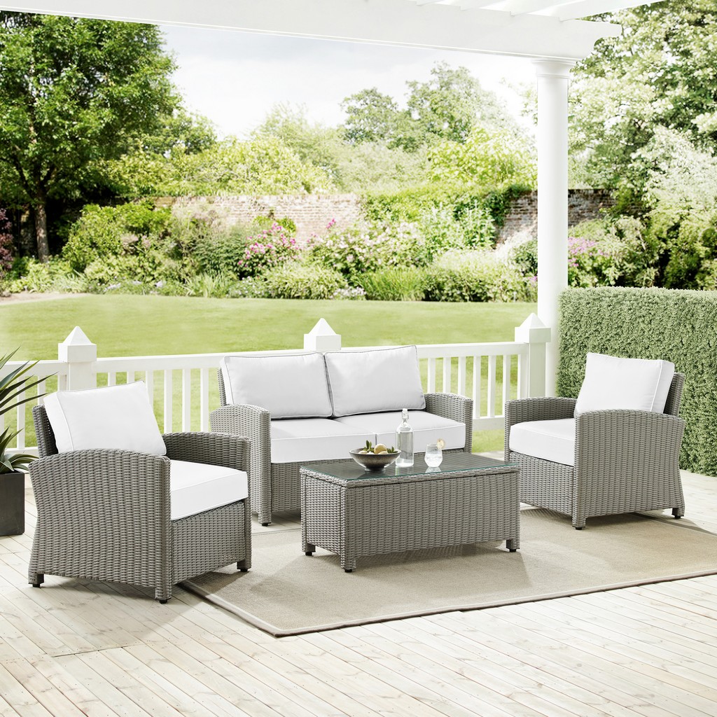 Outdoor Conversation Set Loveseat Coffee Table Armchairs