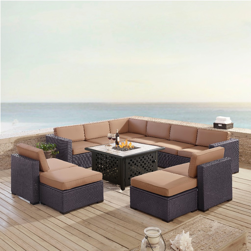 Outdoor Sectional Set Loveseats Chairs Ottomans