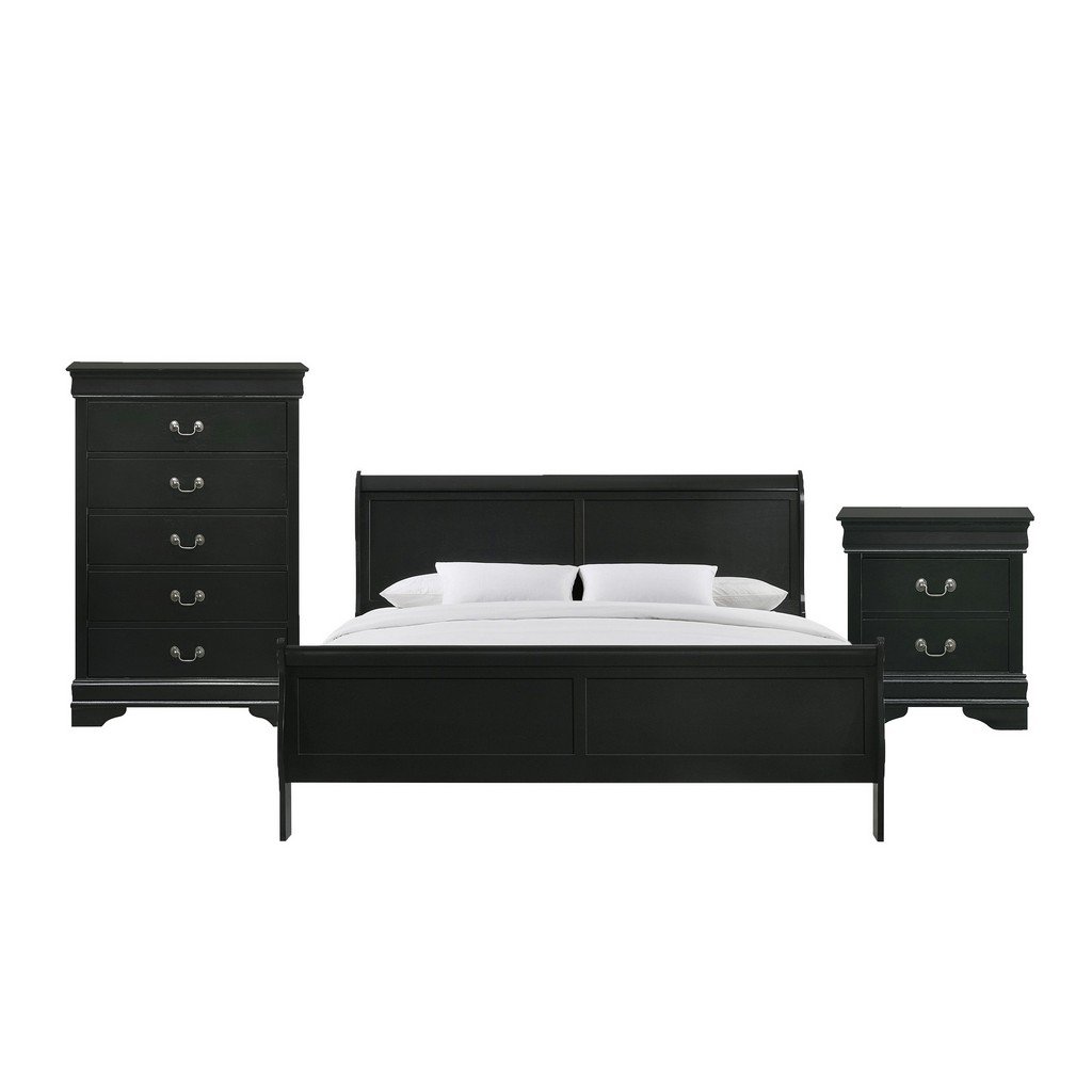 Picket House Furniture King Panel Bedroom Set Black