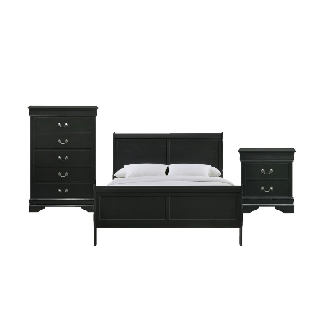 Picket House Furniture Queen Panel Bedroom Set Black
