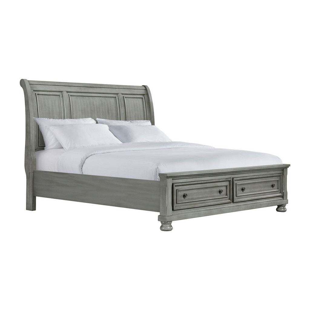 Picket House Furniture King Storage Bed Grey