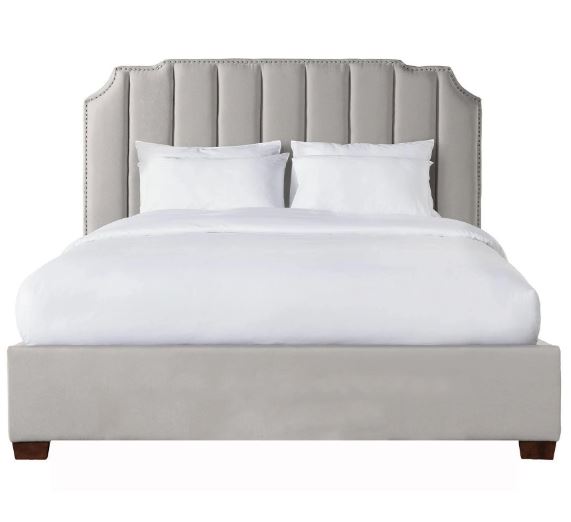 Picket House King Upholstered Bed Gray