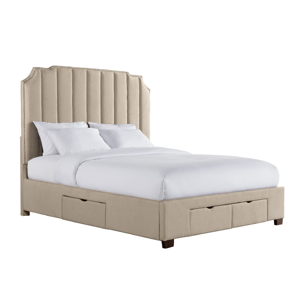 King Storage Bed Sand Picket House