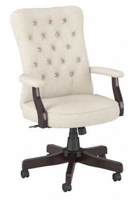Bush Business Furniture Arden Lane High Back Tufted Office Chair with Arms in Cream Fabric - Bush Business Furniture CH2303CRF-03