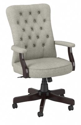 Bush Business Furniture Arden Lane High Back Tufted Office Chair with Arms in Light Gray Fabric - Bush Business Furniture CH2303LGF-03