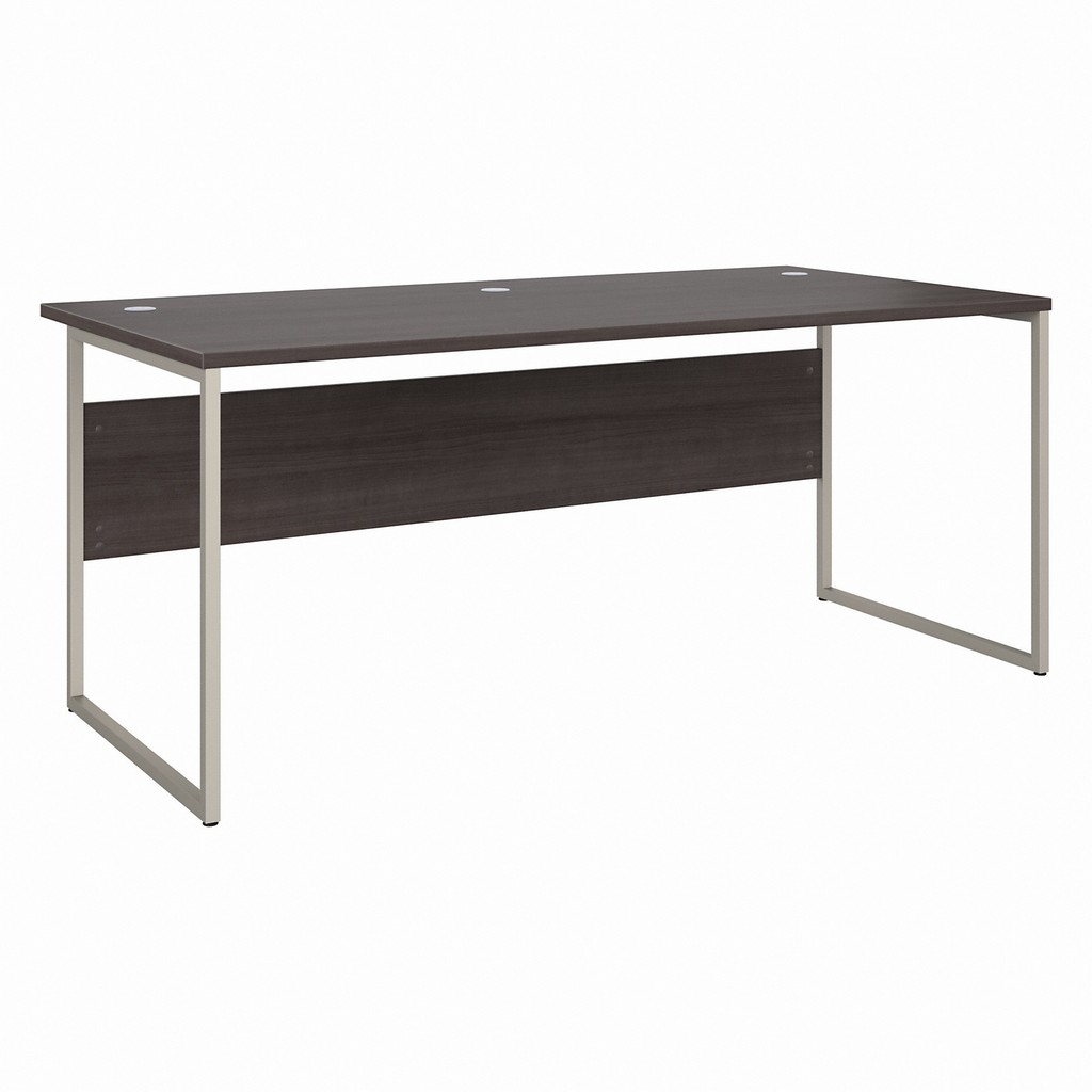 Bush Business Furniture Hybrid 72W x 36D Computer Table Desk with Metal Legs in Storm Gray - Bush Business Furniture HYD172SG
