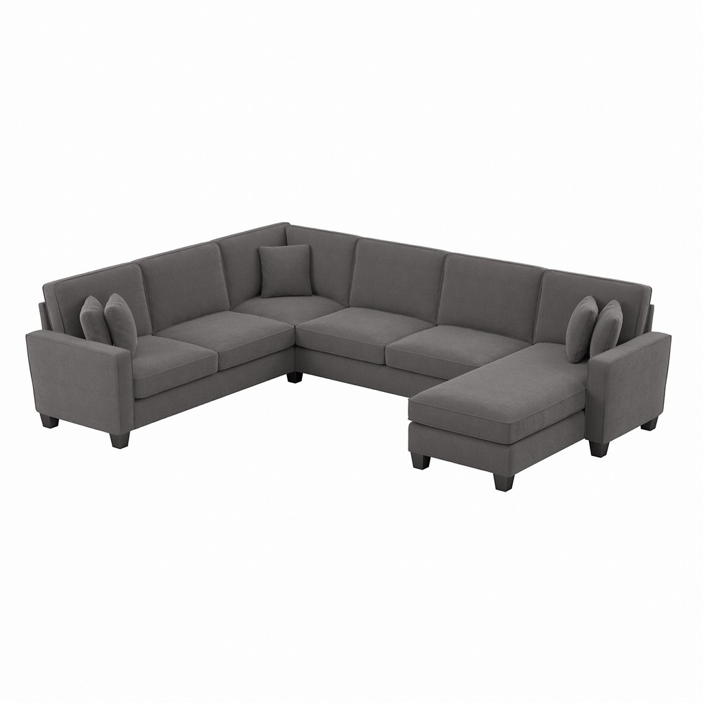 Bush Sectional Couch Chaise Lounge Gray