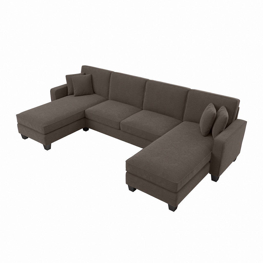 Sectional Couch Chaise Lounge Brown Bush