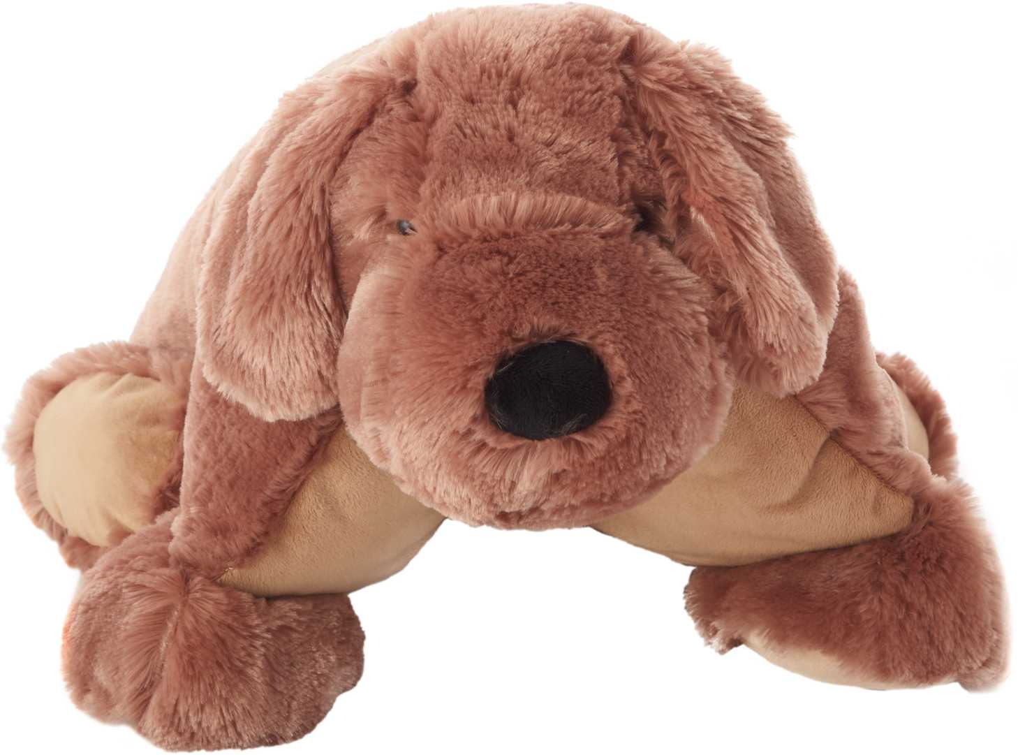Mina Victory Plushlines Brown Dog Plush Animal Pillow Toy - Nourison N0583