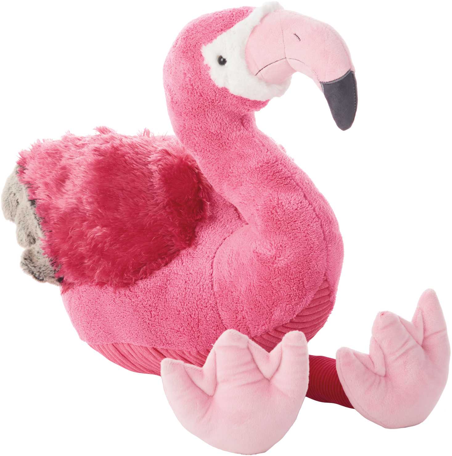 Mina Victory Plushlines Pink Flamingo Plush Animal Pillow Toy - Nourison N1315