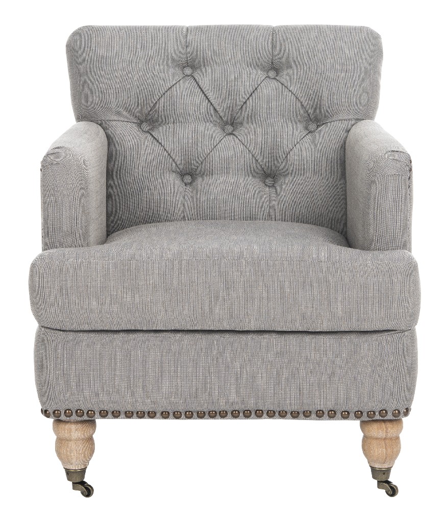 Colin Tufted Club Chair In Stone/grey/white Wash - Safavieh Hud8212e