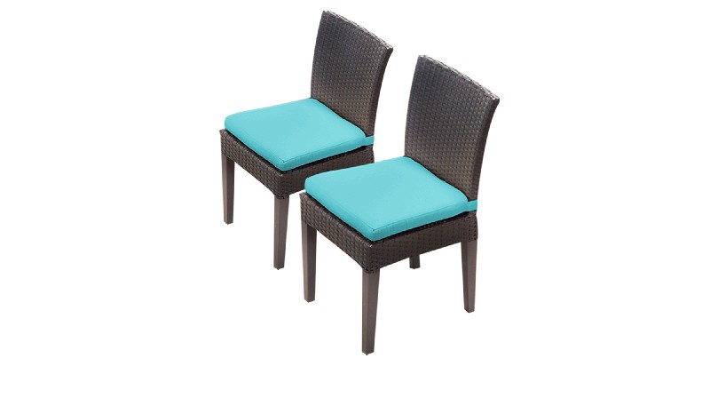 2 Barbados Armless Dining Chairs In Aruba - Tk Classics Barbados-tkc090b-adc-c-aruba