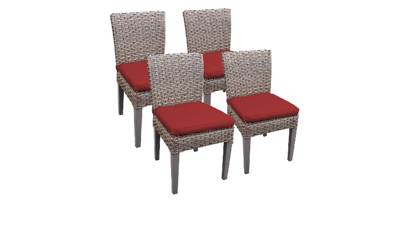 4 Monterey Armless Dining Chairs In Terracotta - Tk Classics Monterey-tkc290b-adc-2x-c-terracotta