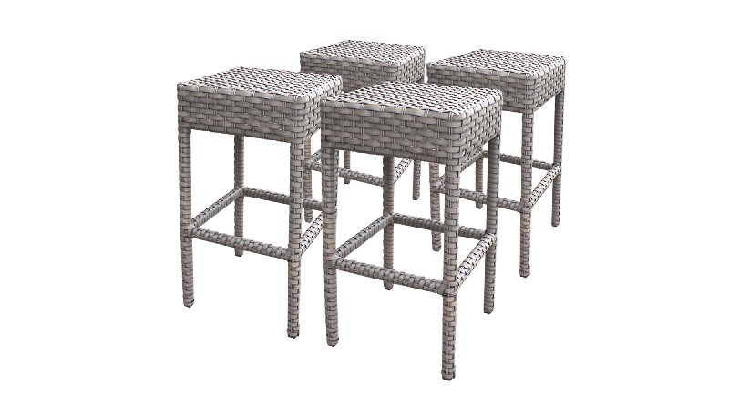 4 Monterey Backless Barstools In Grey Stone - Tk Classics Monterey-tkc301b-bs-2x