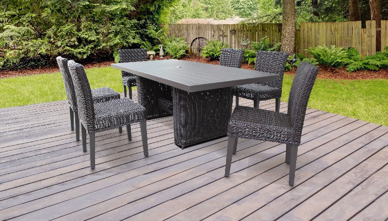 Rectangular Patio Dining Table Chairs Chestnut