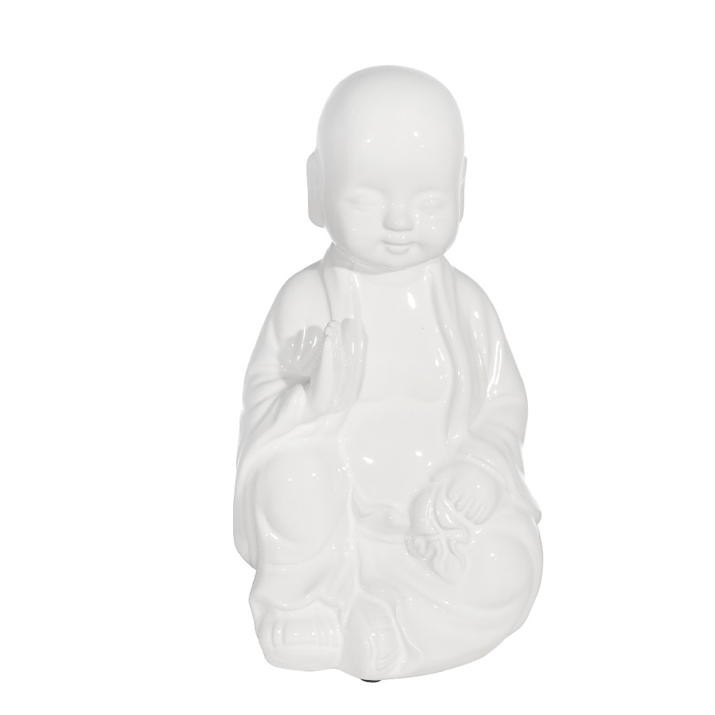 Ceramic 14" Baby Buddha, White - Sagebrook Home 14795