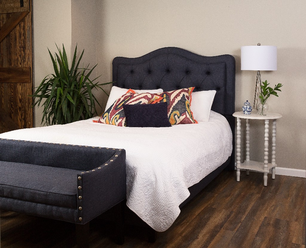 Leffler Furniture Queen Upholstered Bed Footboard Graphite