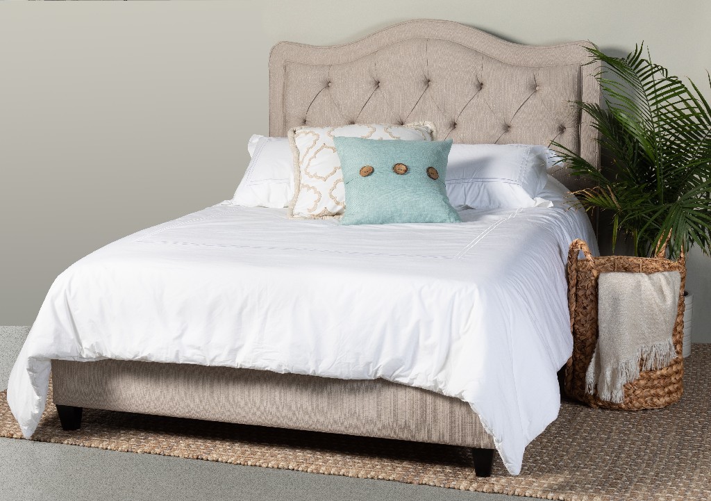 Leffler Queen Upholstered Bed Footboard Linen