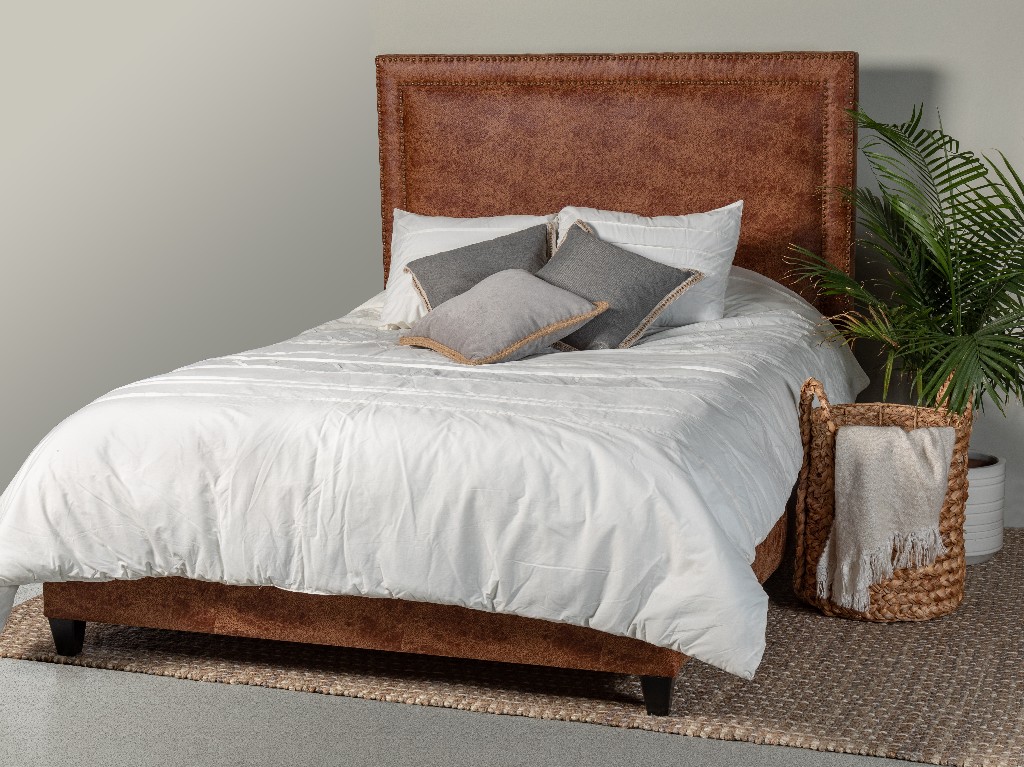 Leffler Queen Upholstered Bed Footboard Cedar