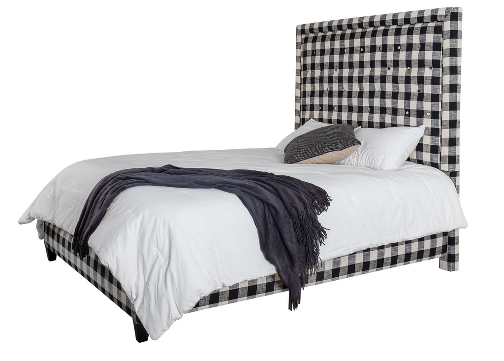 Leffler Furniture Queen Upholstered Bed Footboard Raven