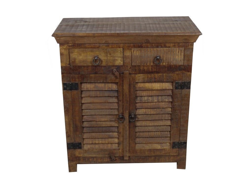 Troy 2 Drawer, 2 Door Cabinet In Honey - Meva 52009001