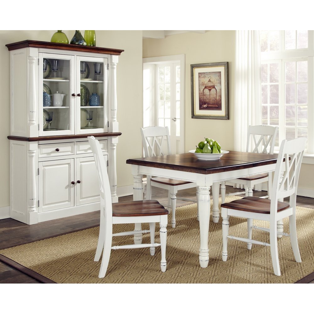 Homestyles Rectangular Dining Table Double Back Chairs