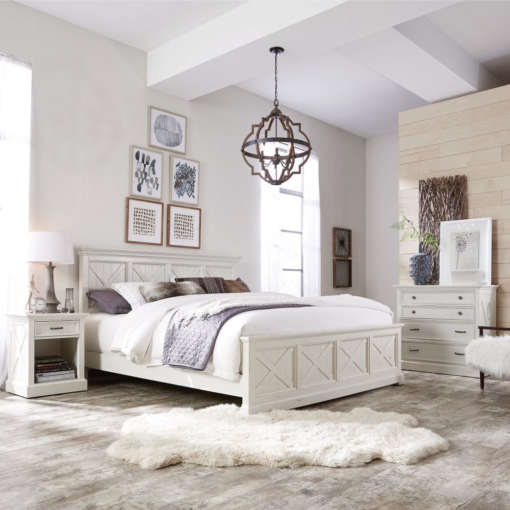 Homestyles King Bed Nightstand Chest