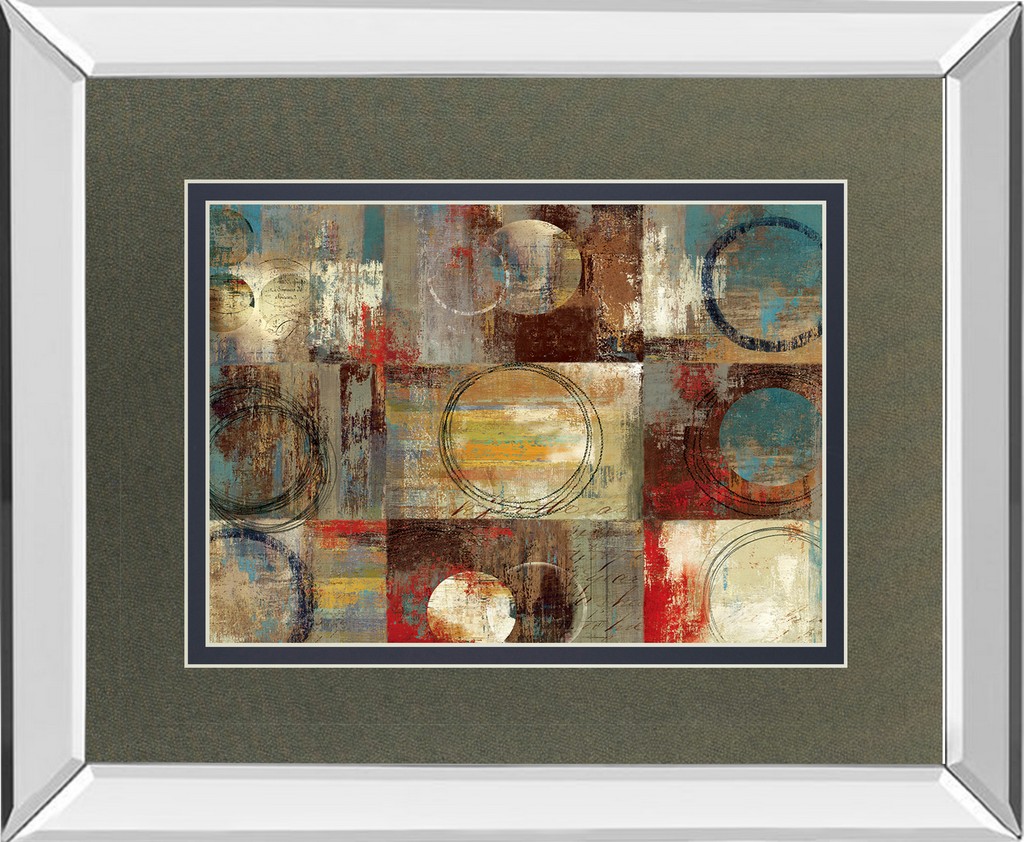 34 In. X 40 In. "all Around Play" By Tom Reeves Mirror Framed Print Wall Art - Classy Art Dm5685mf