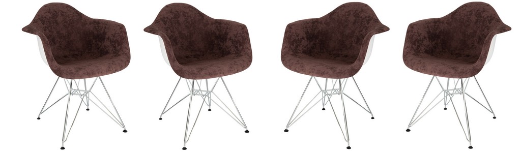 Leisuremod Furniture Velvet Metal Accent Chair