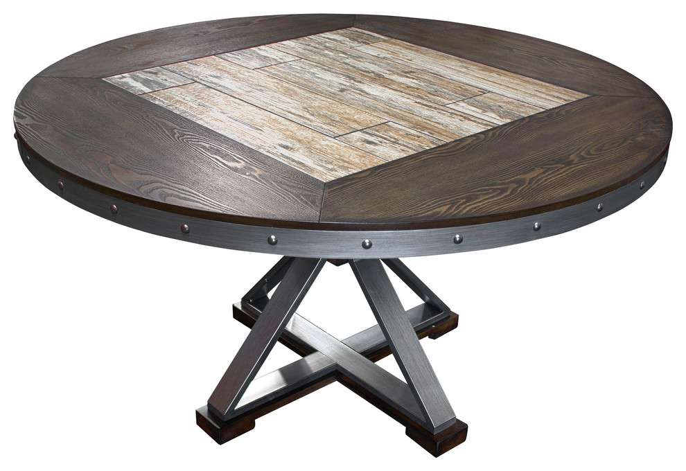 Oak Center Top Round Dining Table Best Master
