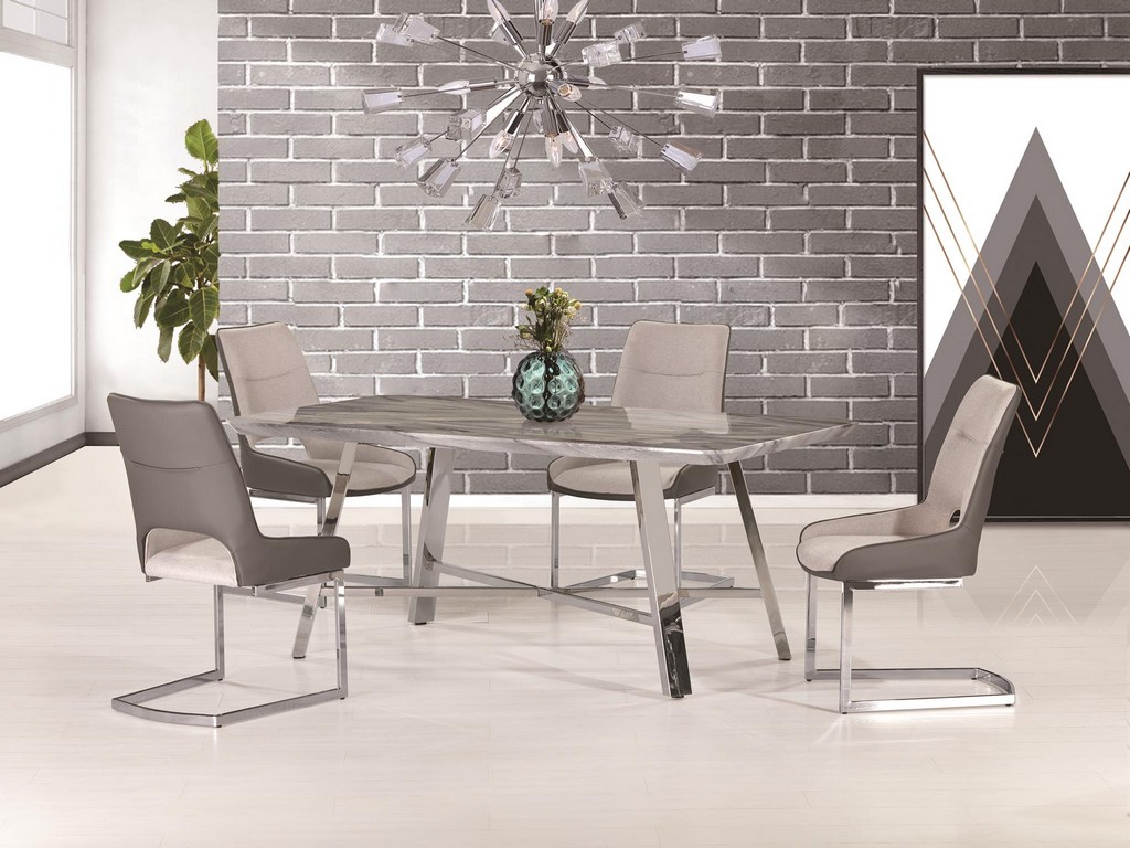 Global Usa Furniture Marble Dining Table