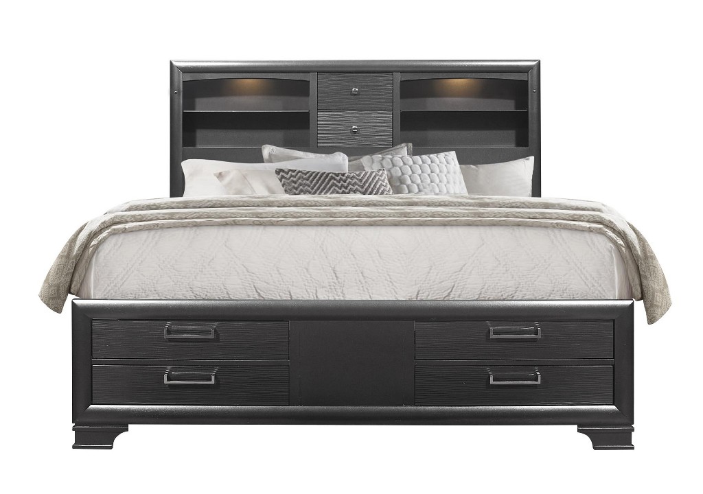 King Bed In Grey - Global Furniture Usa Jordyn-grey-kb