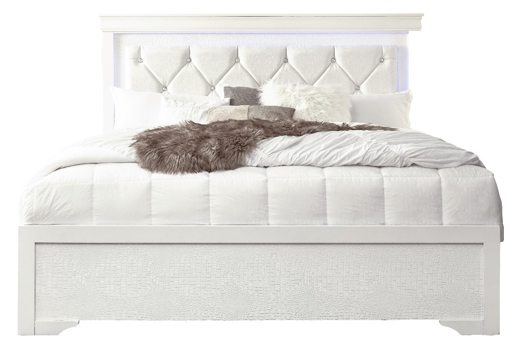 King Bed White Global